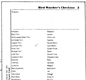 FILOFAX® BIRD WATCHERS CHECKLIST
